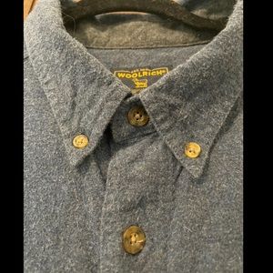 Woolrich blue-gray flannel button up